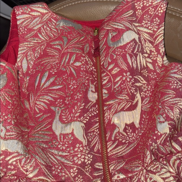 J. Crew Crewcuts Holiday Girls'  jacquard dress in botanical deer print 5T - Picture 11 of 15